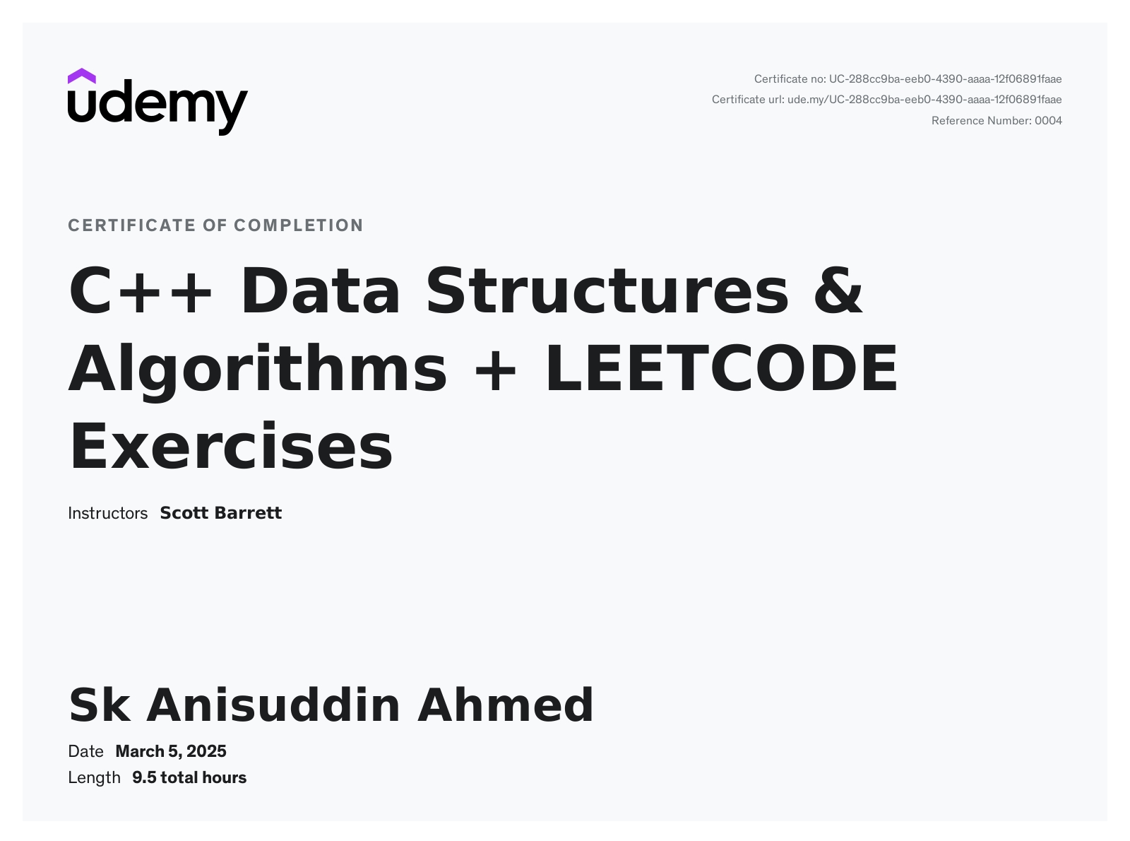 C++ Data Structures & Algorithms Udemy