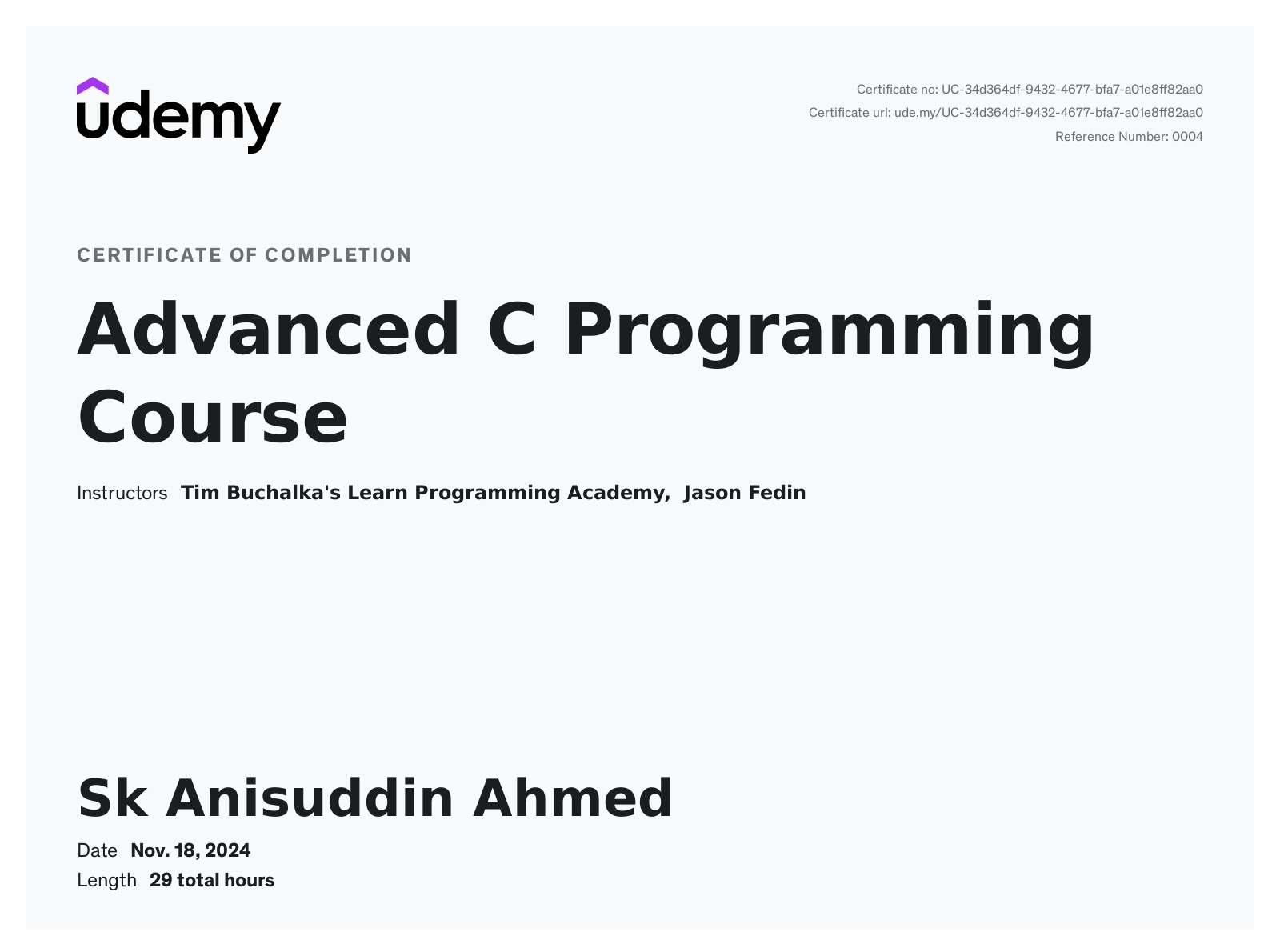 Advanced C Programming Course Udemy