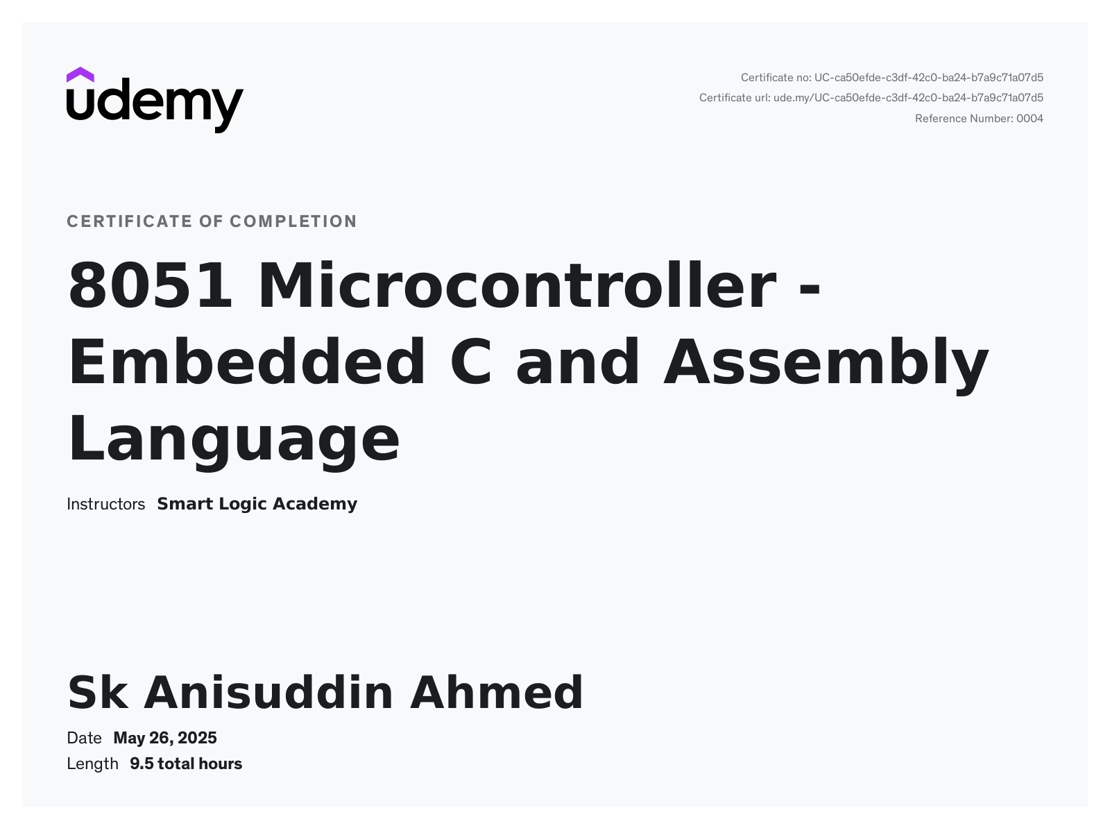 8051 Microcontroller - Embedded C and Assembly Language